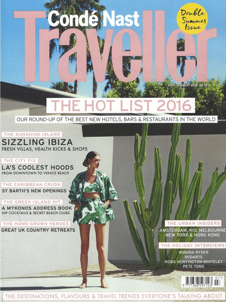 Conde Nast Traveller magazine cover. Interior design & styling by Rowan Plowden Design.