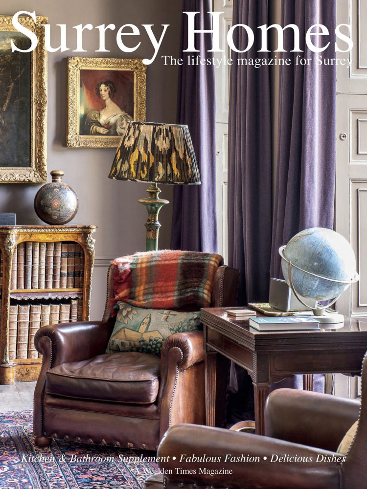Surrey Homes magazine cover. Interior design & styling by Rowan Plowden Design.